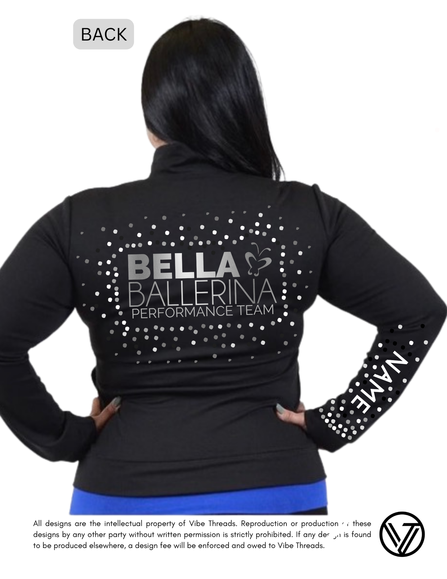 Silver Slit Bella Zip-Up Jacket