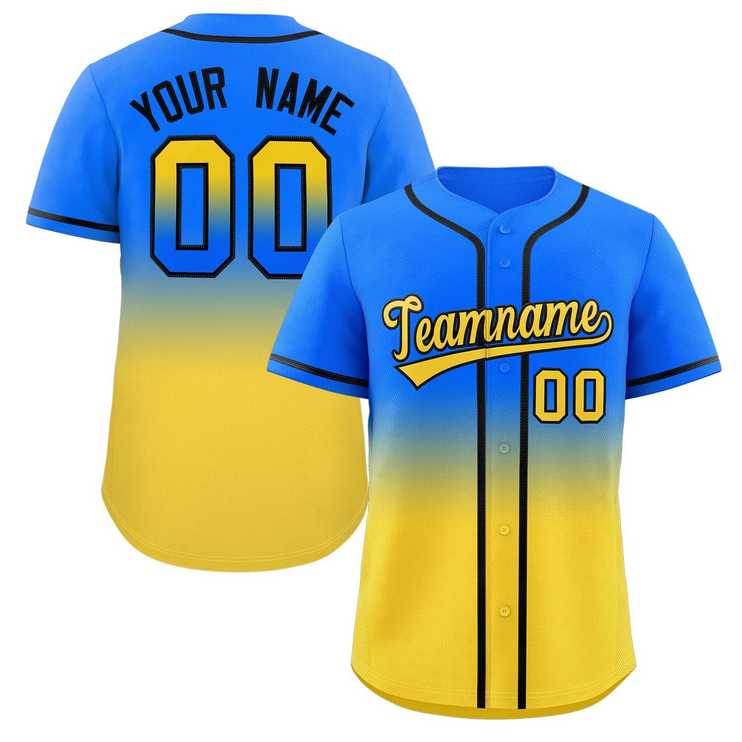 Baseball Jersey - Ombre Color