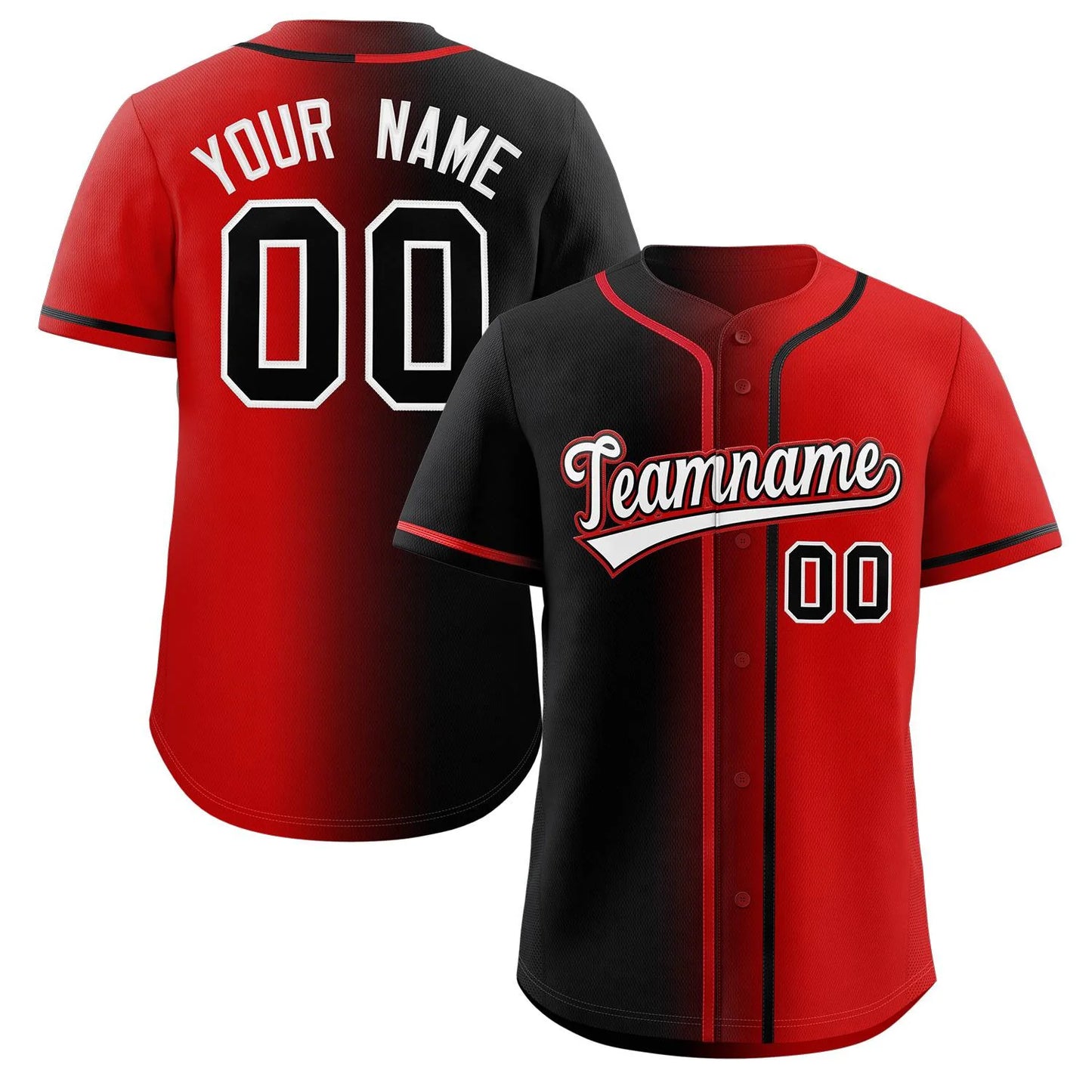 Baseball Jersey - Ombre Color