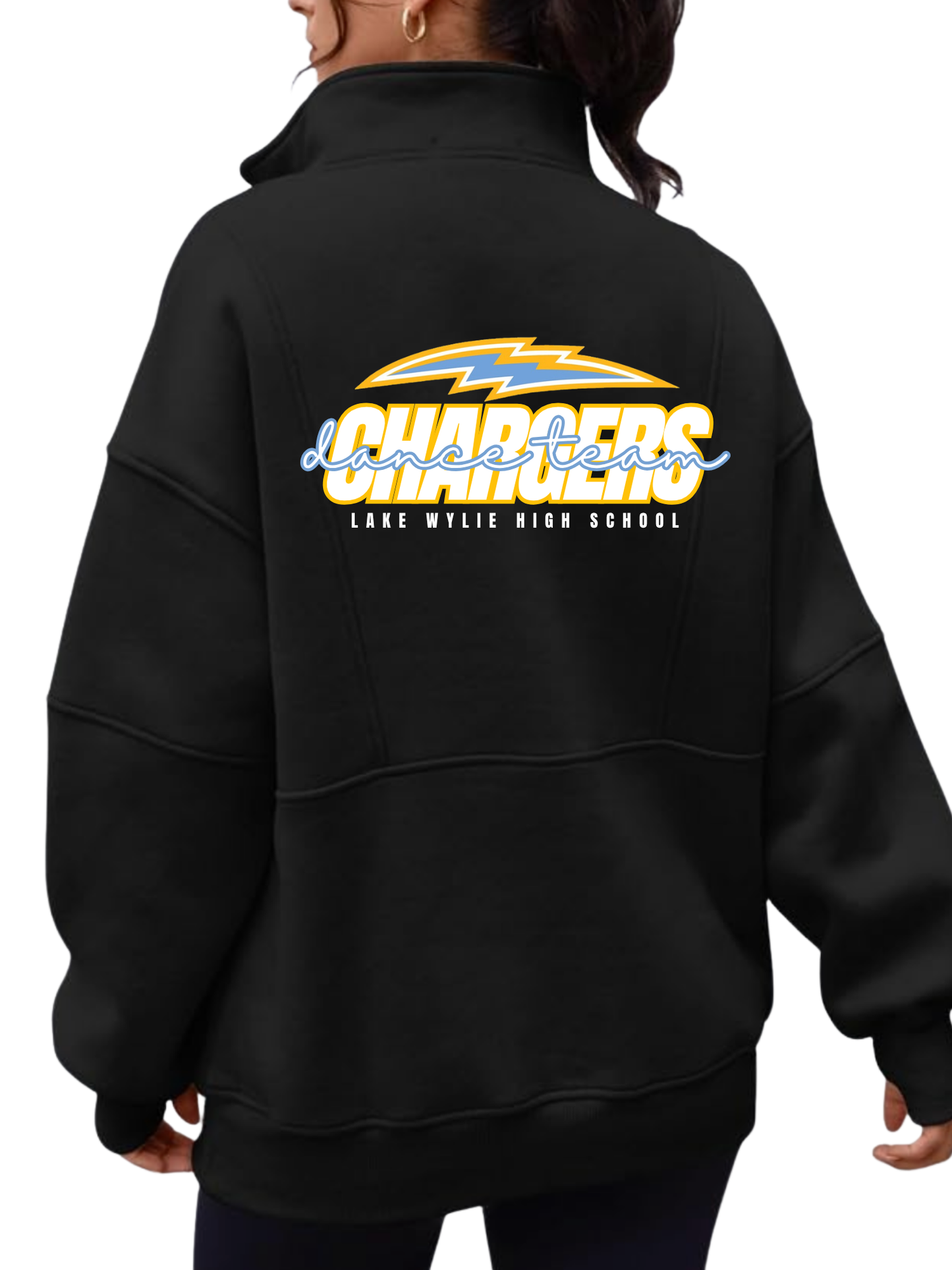 Chargers Black Women's Quarter-Zip