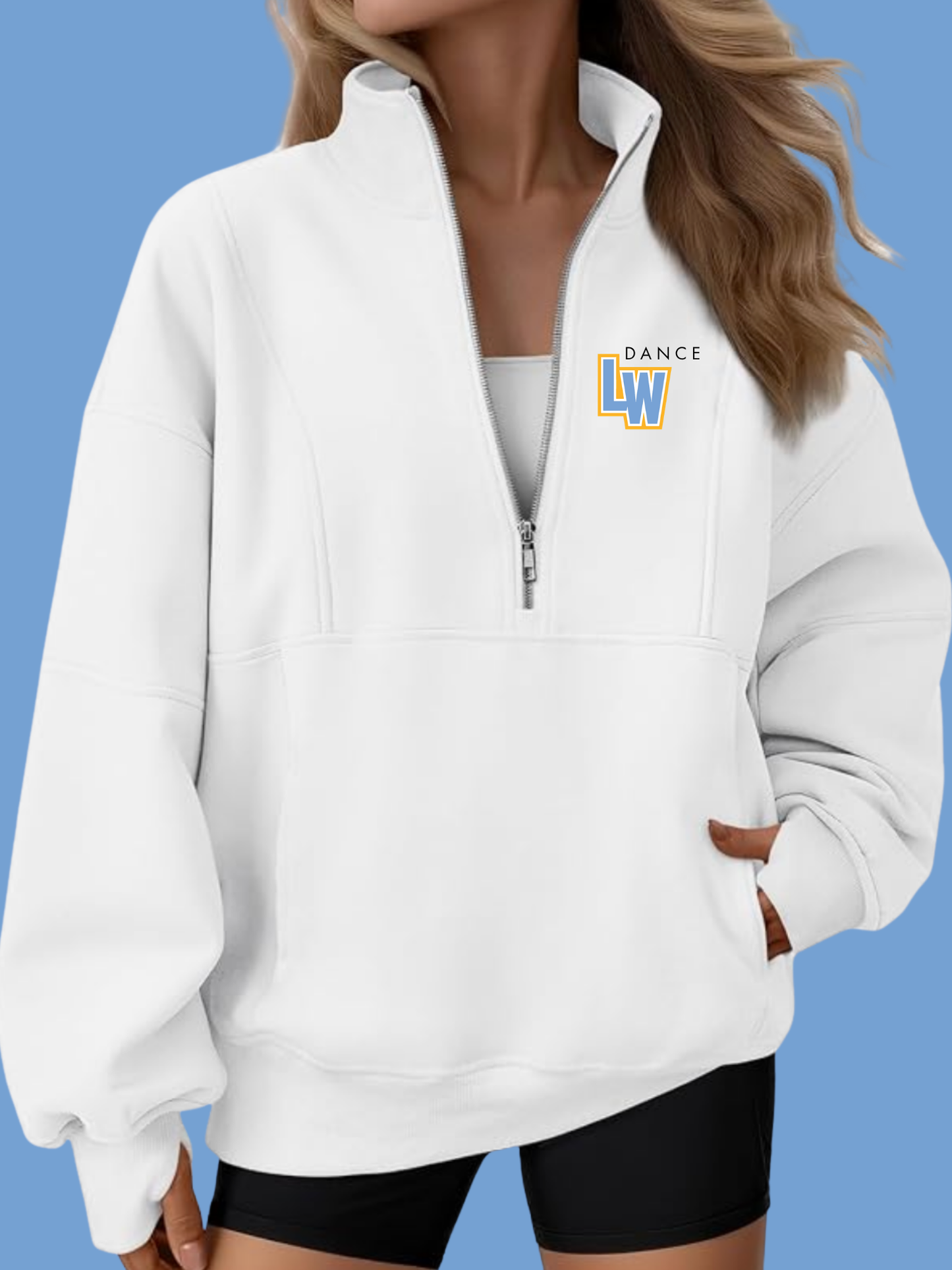 Chargers White Women's Quarter-Zip