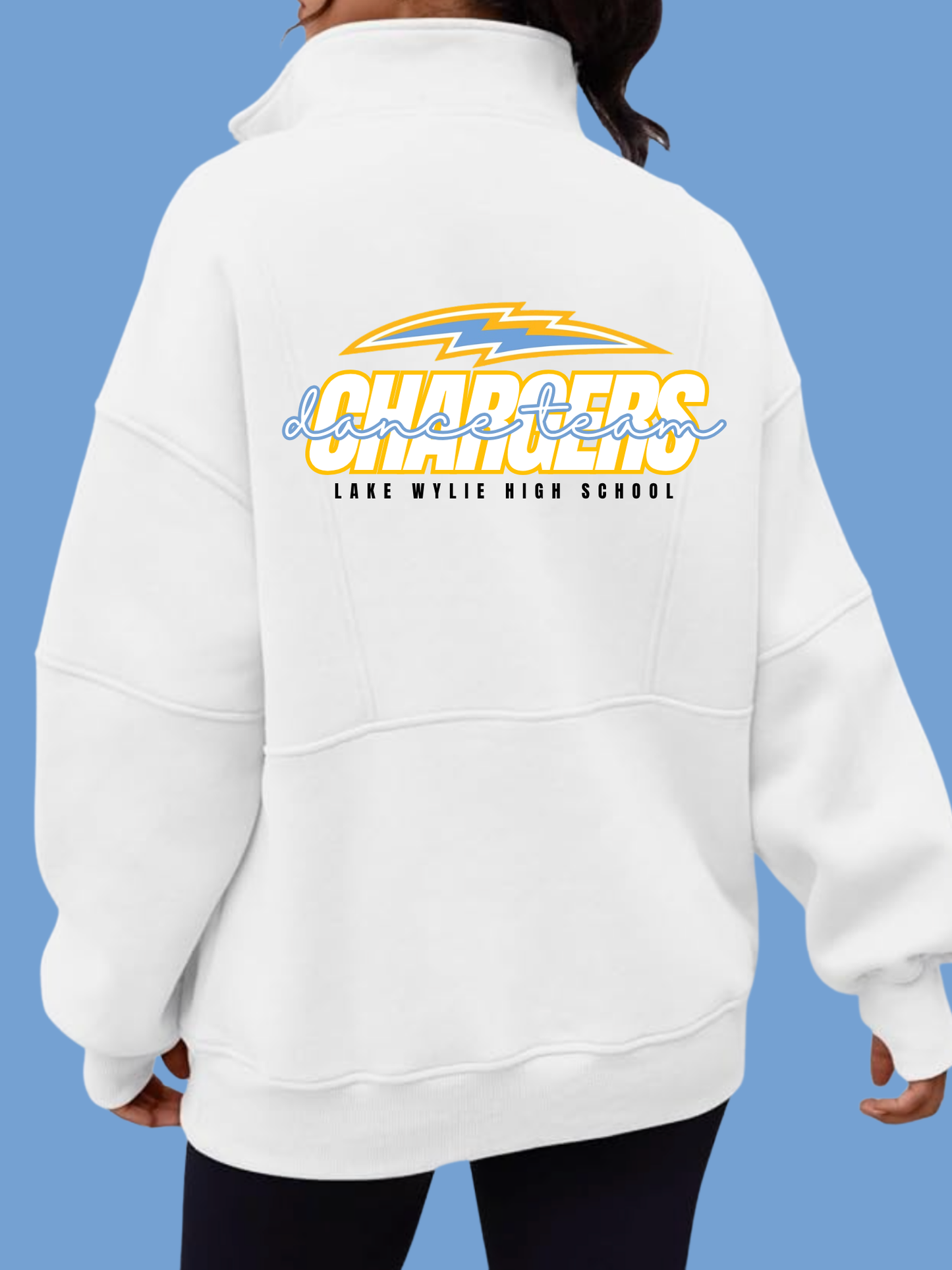 Chargers White Women's Quarter-Zip