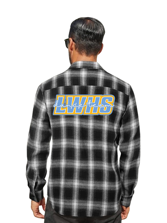 LWHS Men's Blue and Gold Plaid Button-Up