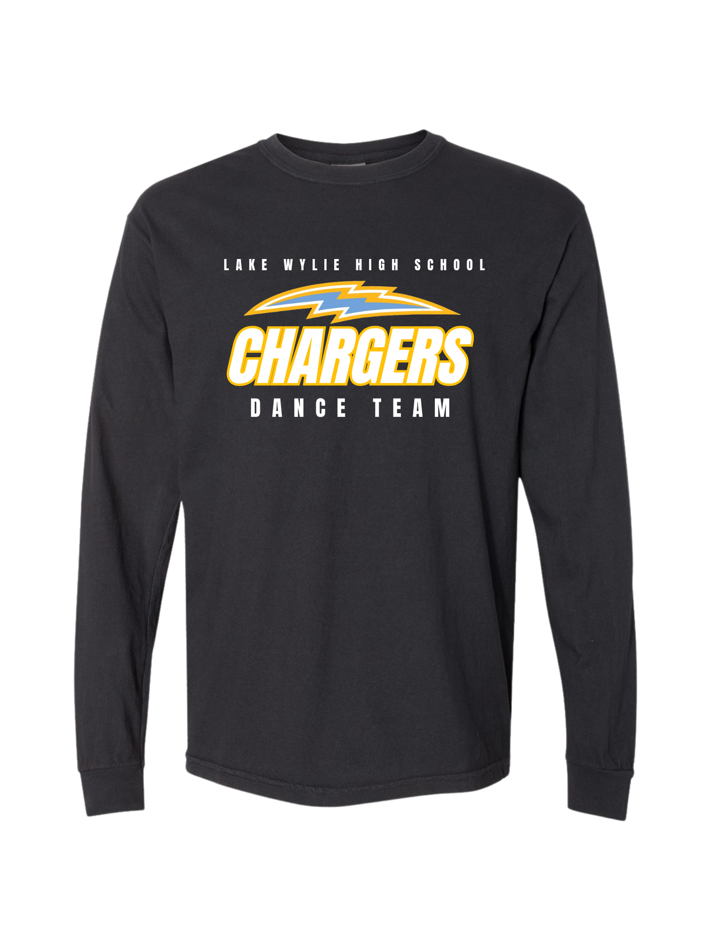 Black Comfort Colors Dance Team Long Sleeve Shirt