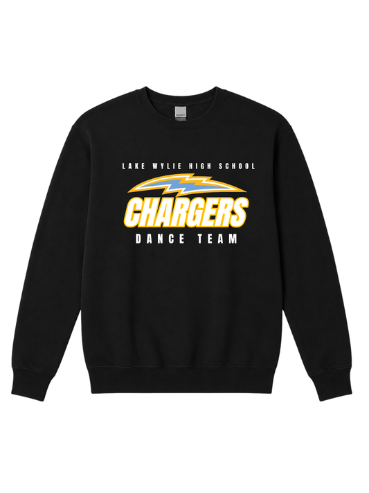 Black Comfort Colors Dance Team Crewneck Sweatshirt