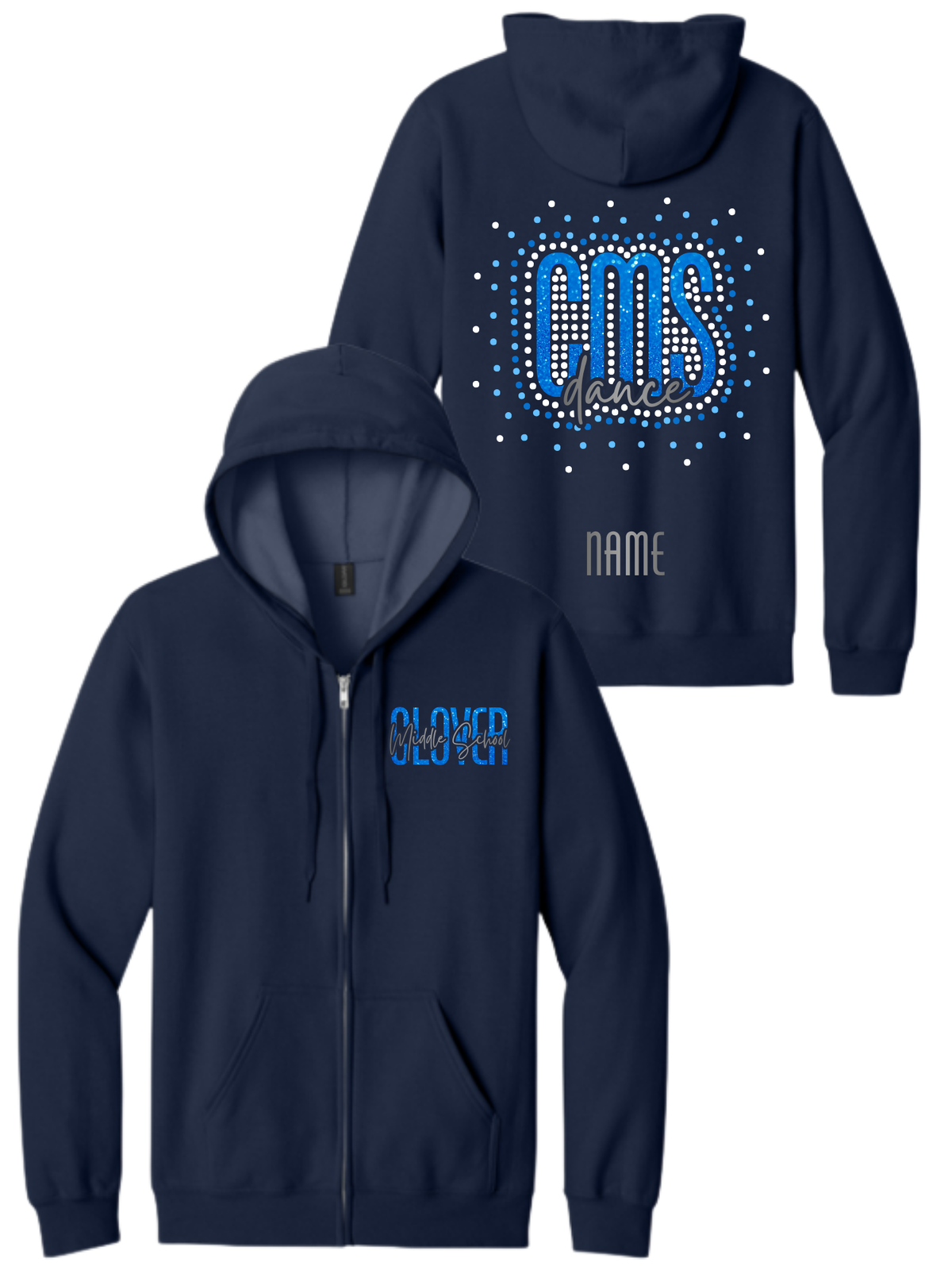 Clover Middle Warm-up Rhinestone Full Zip