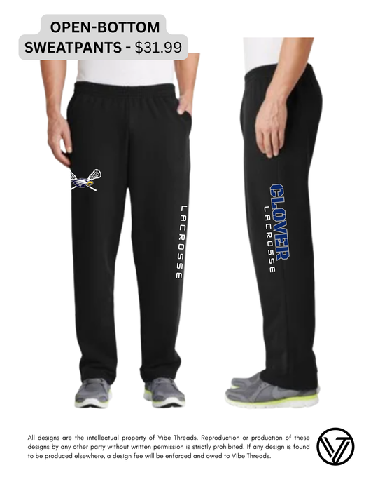 CLOVER Lacrosse Open-Bottom Sweatpants