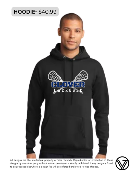 CLOVER Metallic Lacrosse Hoodie - Black