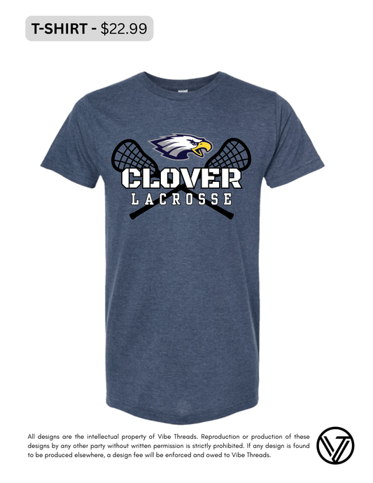 CLOVER Lacrosse T-Shirt - Heather Denim