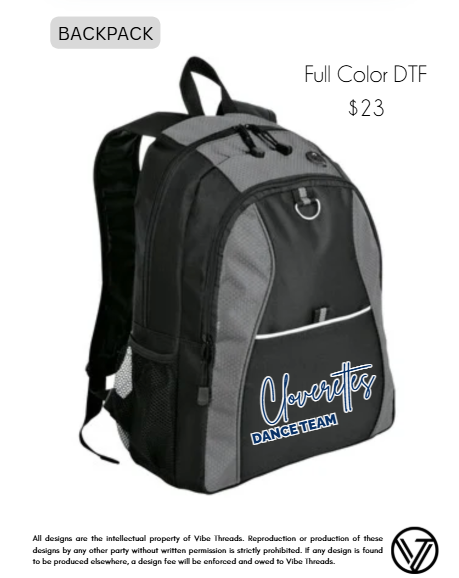 Cloverettes Dance Backpack