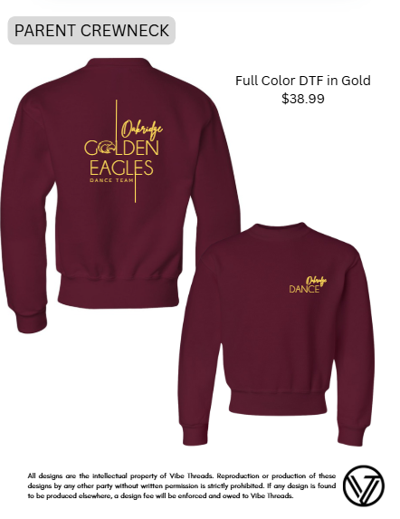 OMS Parent Crewneck - Maroon