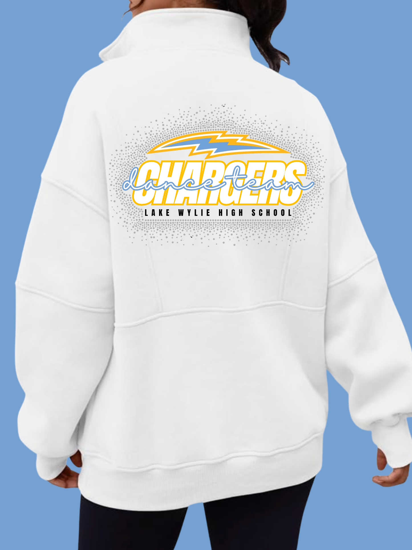 Chargers White Women's Quarter-Zip