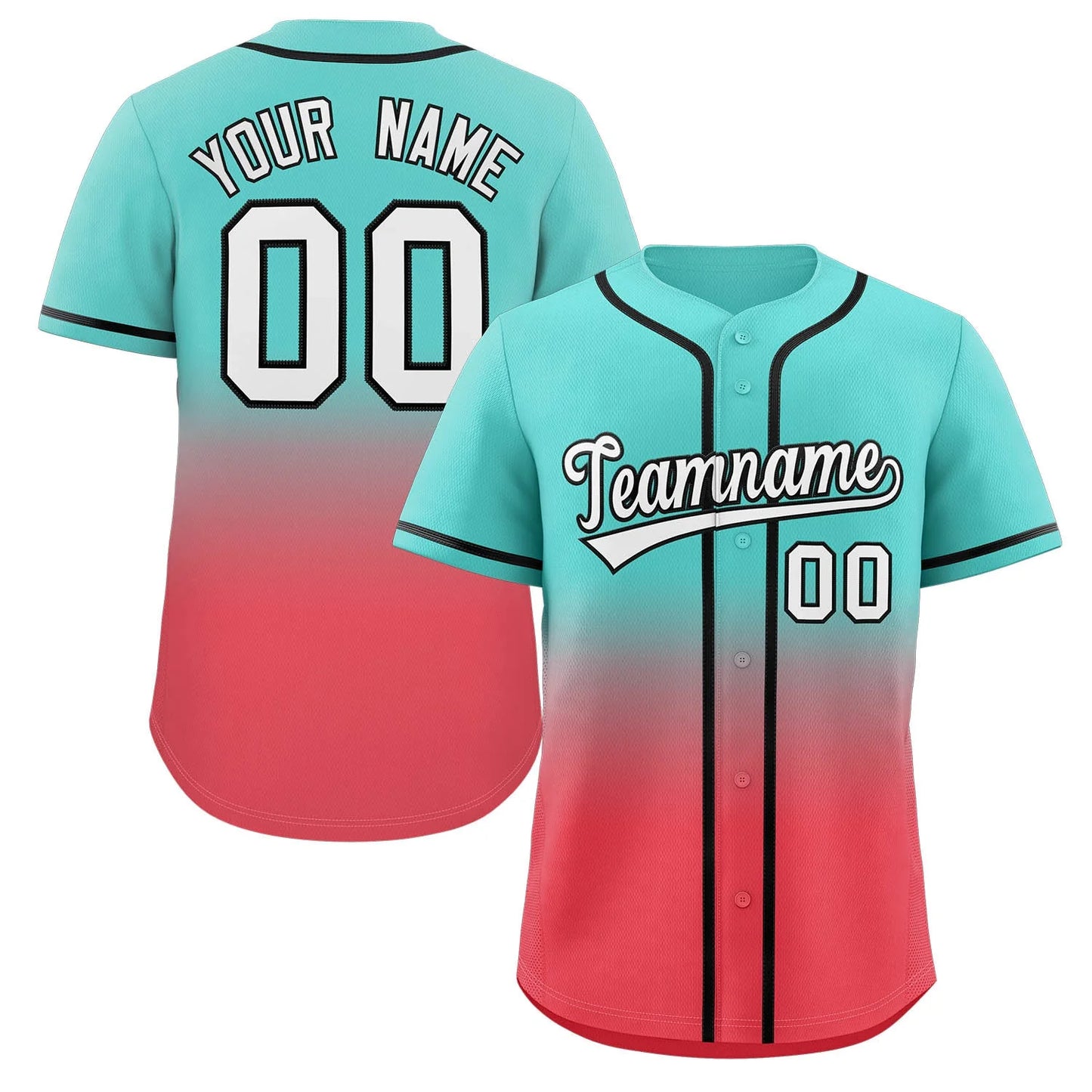 Baseball Jersey - Ombre Color