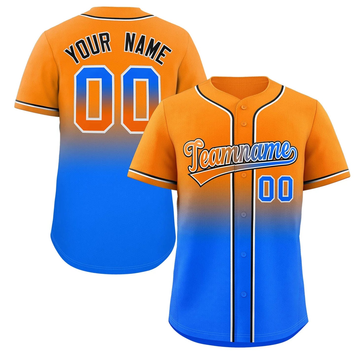 Baseball Jersey - Ombre Color