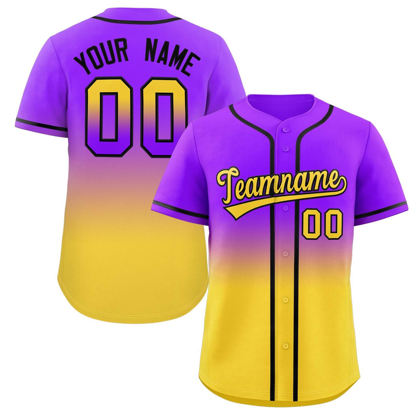 Baseball Jersey - Ombre Color