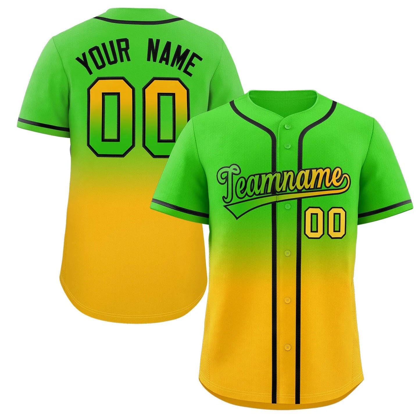 Baseball Jersey - Ombre Color