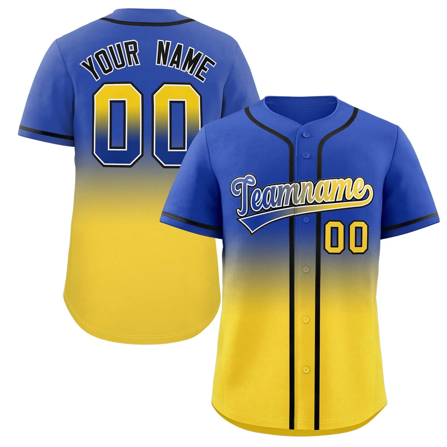 Baseball Jersey - Ombre Color